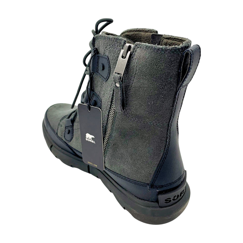 Sorel Men's Explorer Boot Dual Zip Waterproof Ankle Boot Black/Jet - Medium - Picture 3 of 3